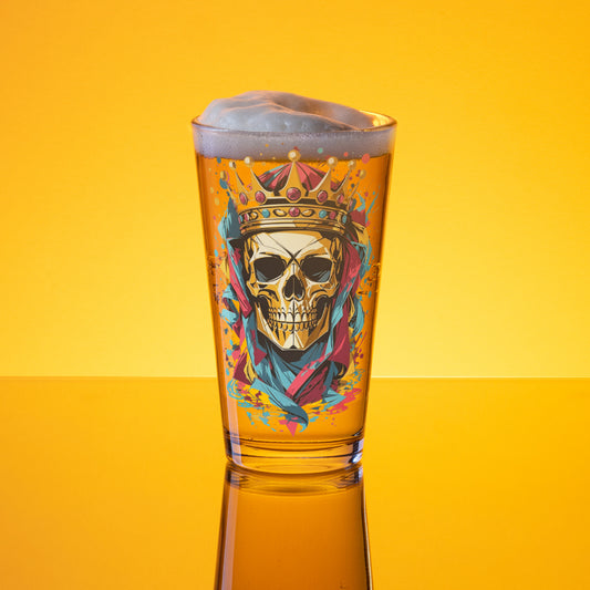 Skull & Crown Pint Beer Glass