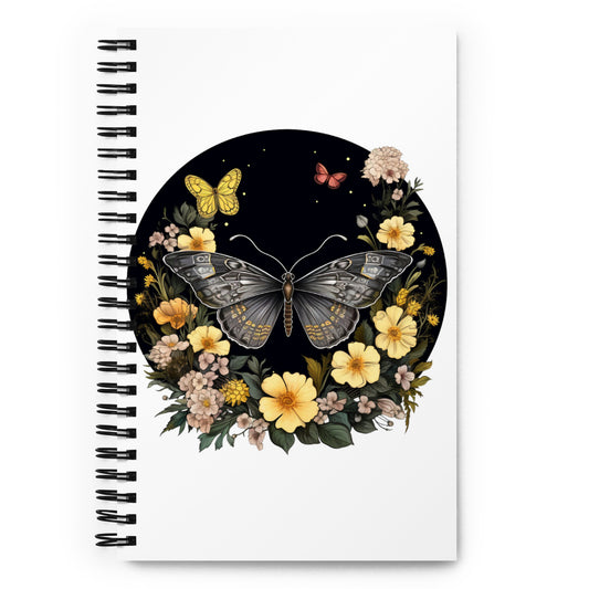 Butterflies & Flowers Spiral Notebook
