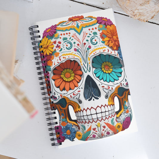 Sugar Skull Spiral Notebook