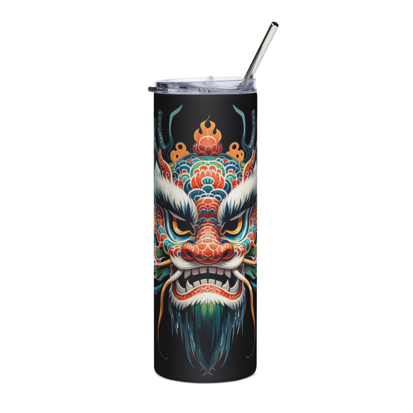 Chinese Lunar Dragon Mask Tumbler