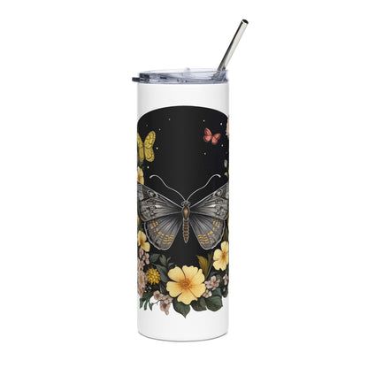Butterfly & Flowers Tumbler
