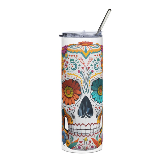 Sugar Skull Stainless Steel Tumbler