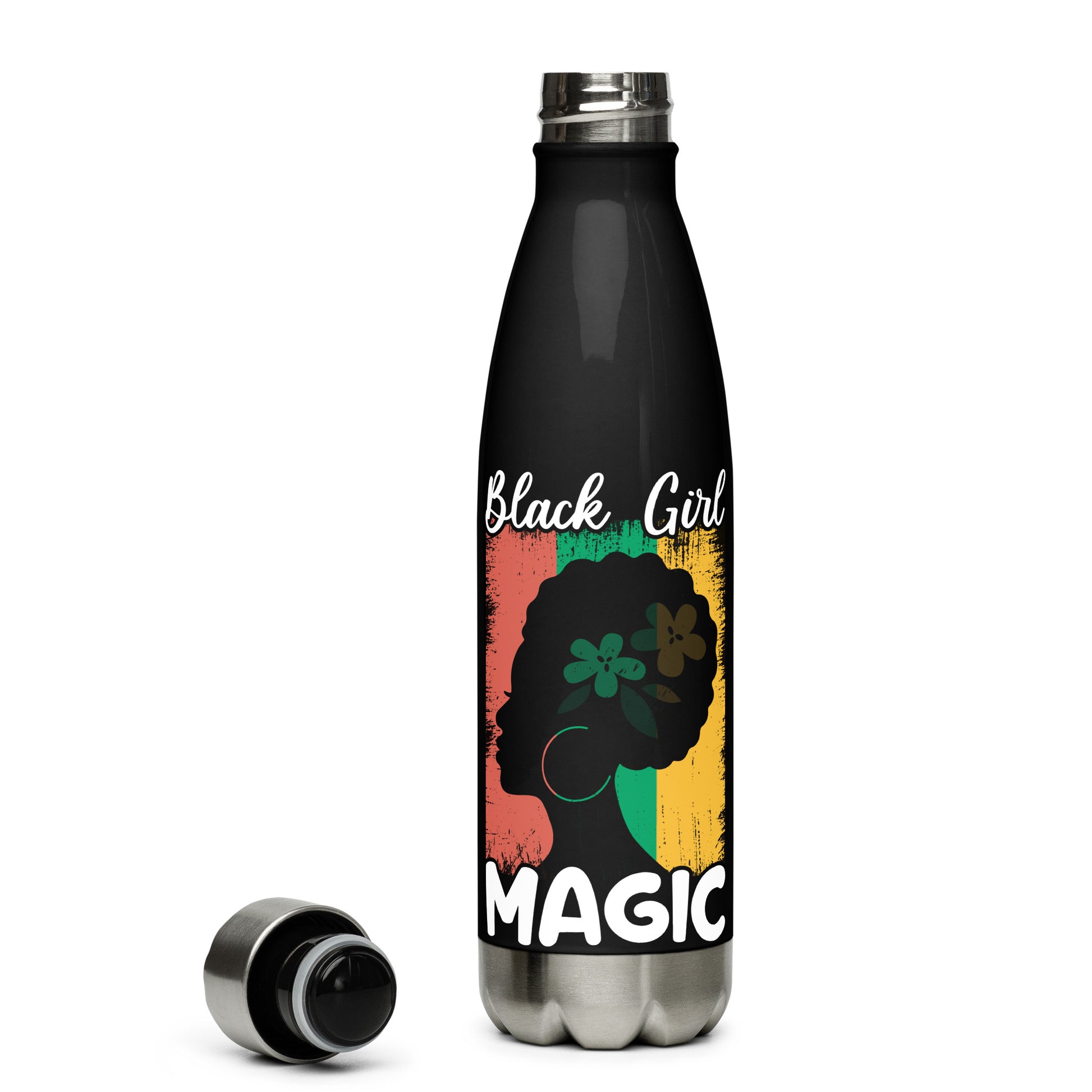 Black Girl Magic Stainless Steel Water Bottle
