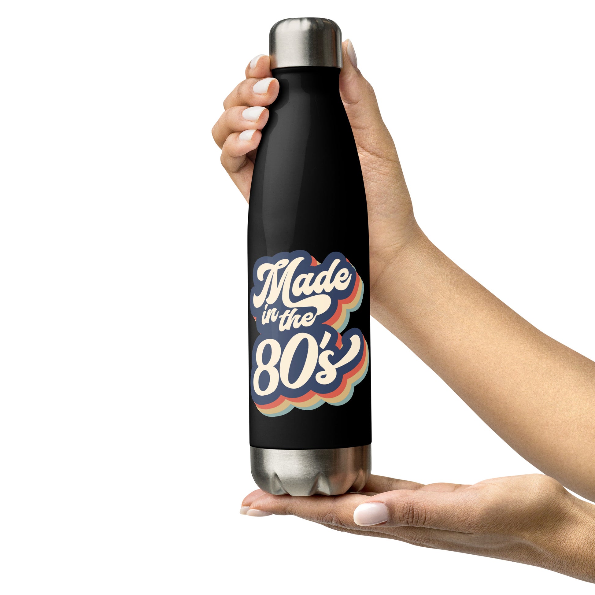 Made in the 80's black Water Bottle