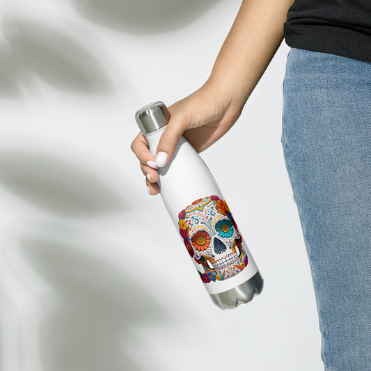 Sugar Skull Stainless Steel Water Bottle