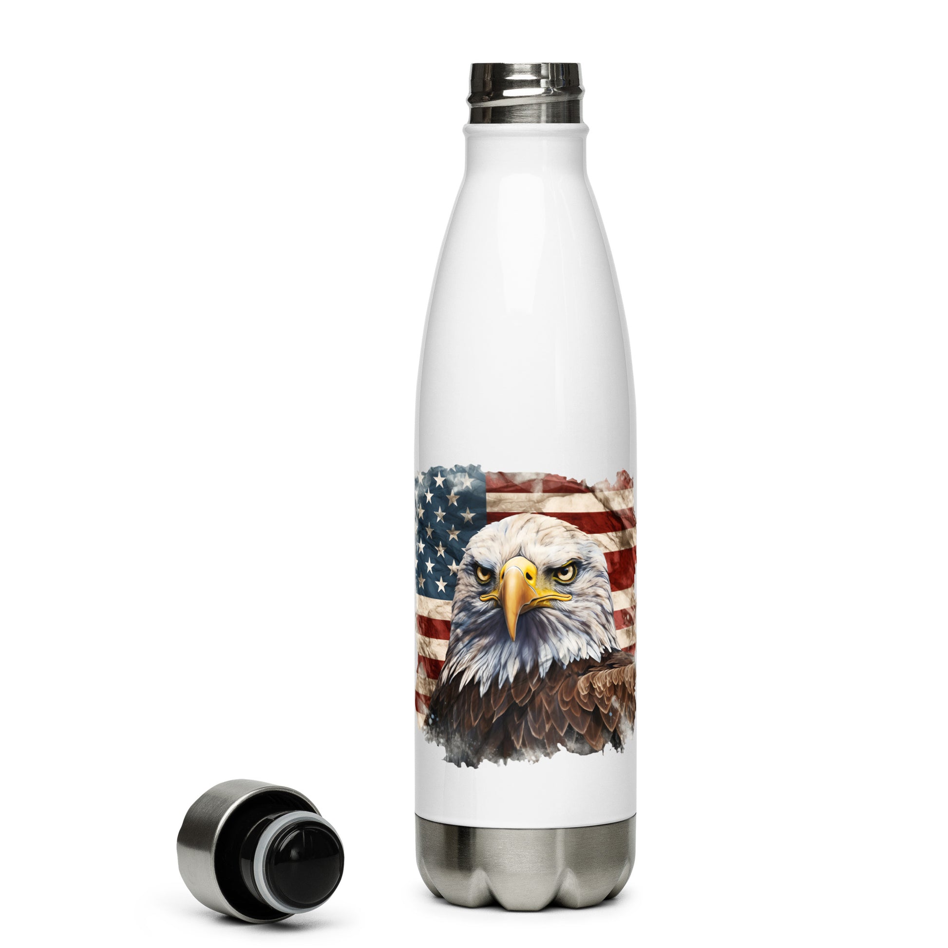 USA Flag Stainless Steel Water Bottle