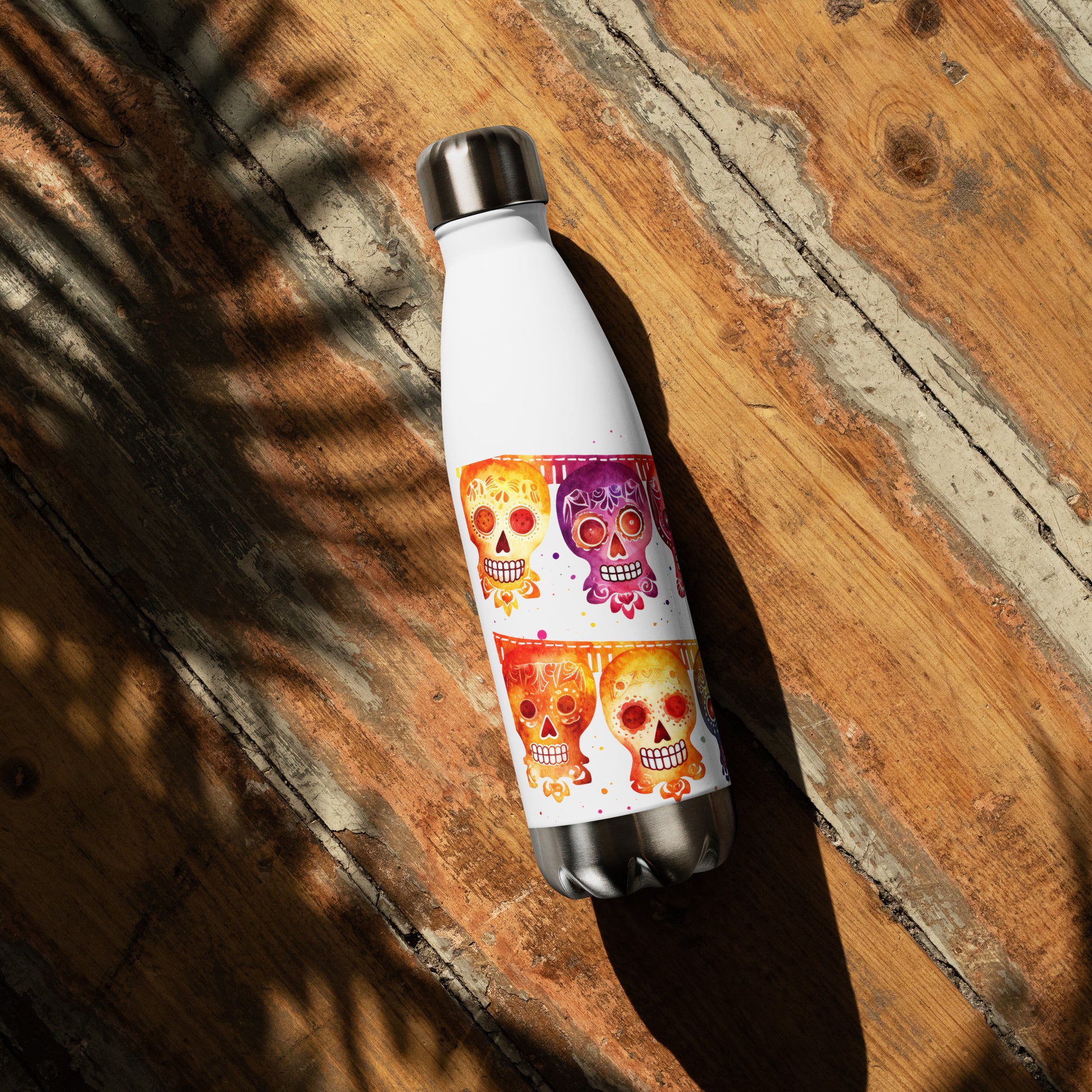 Mexican Fiesta Banner Stainless Steel Water Bottle