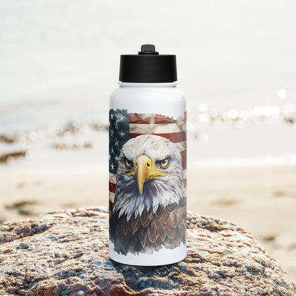 American Bald Eagle Stainless Steel Water Bottle