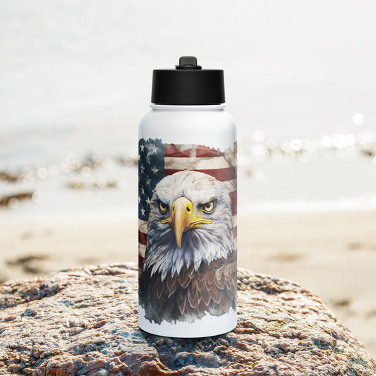 American Bald Eagle Stainless Steel Water Bottle