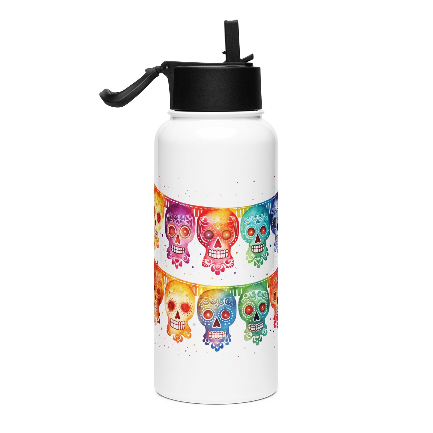 Mexican Fiesta Banner Stainless Steel Water Bottle