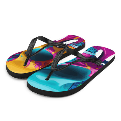skull design flip flops