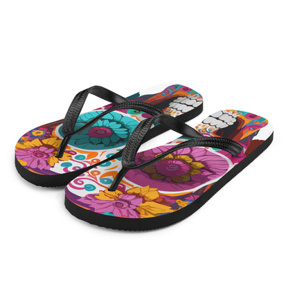 day of the dead Flip-Flops