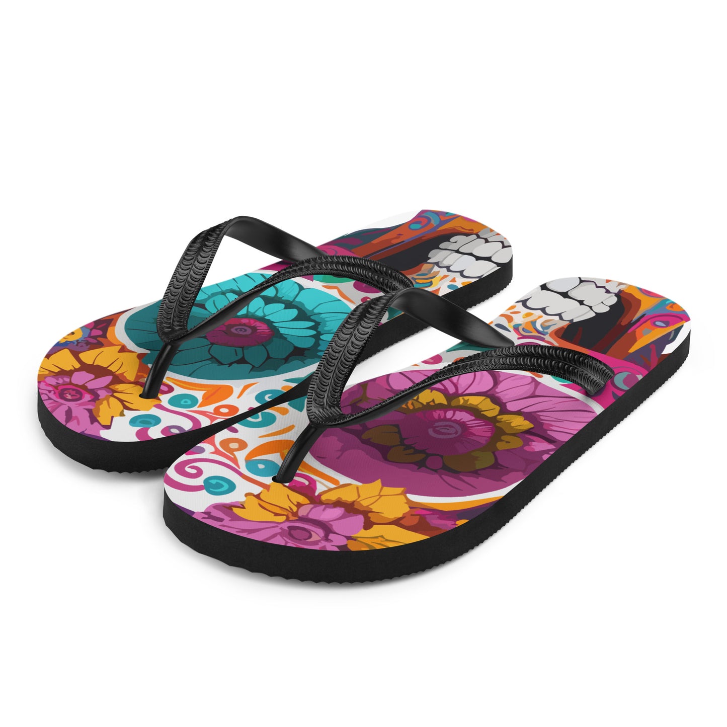 Sugar Skull Flip-Flops