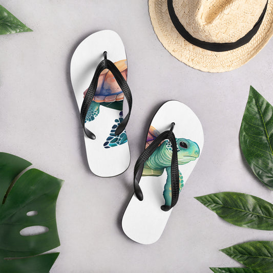Sea Turtle Bliss Flip-Flops