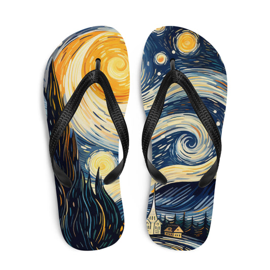 Van Gogh Starry Night Flip-Flops