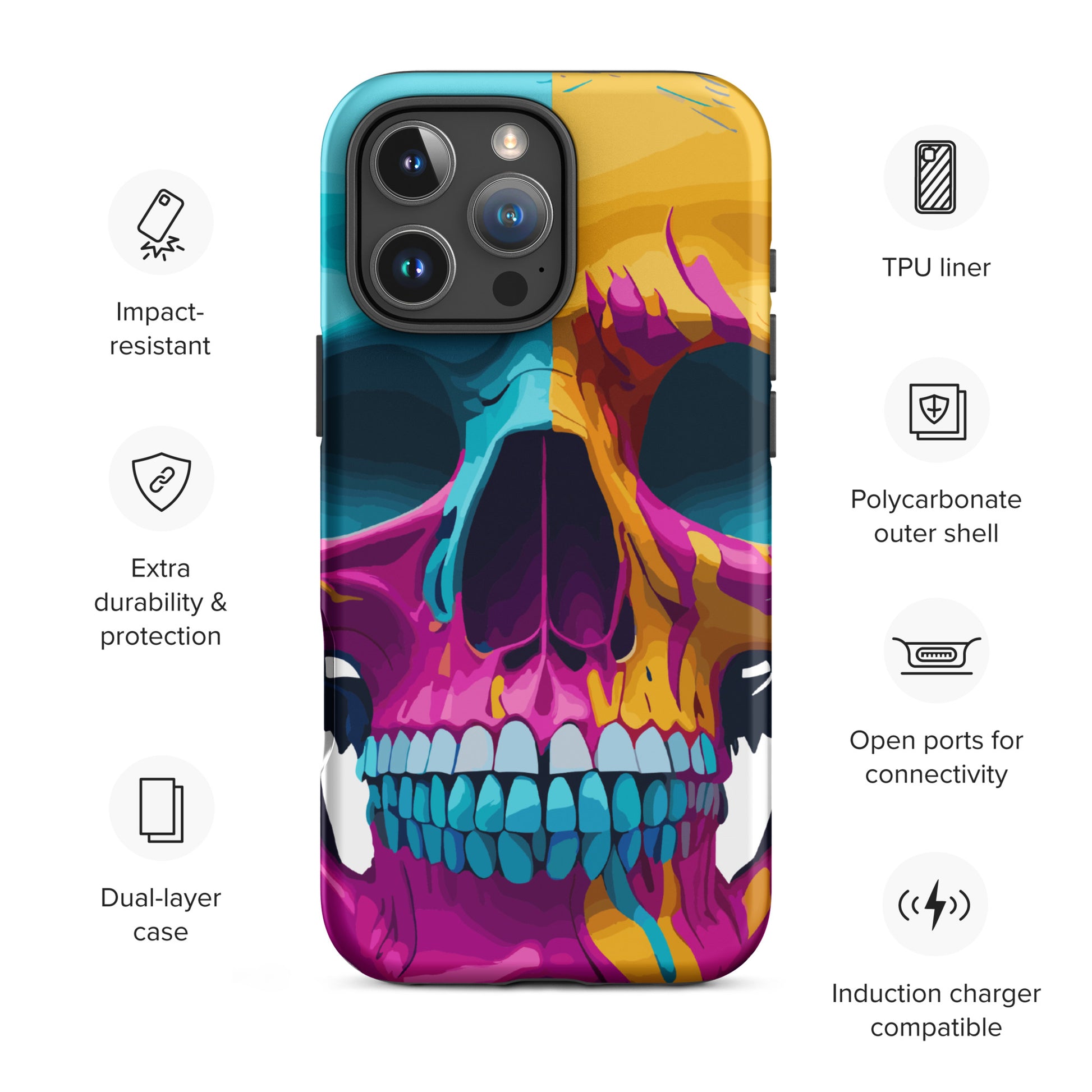 lsd skull iphone case