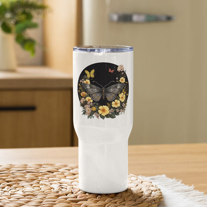 Butterfly & Wild Flowers Travel Mug