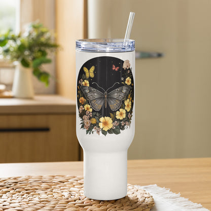 Butterfly & Flowers Travel Mug