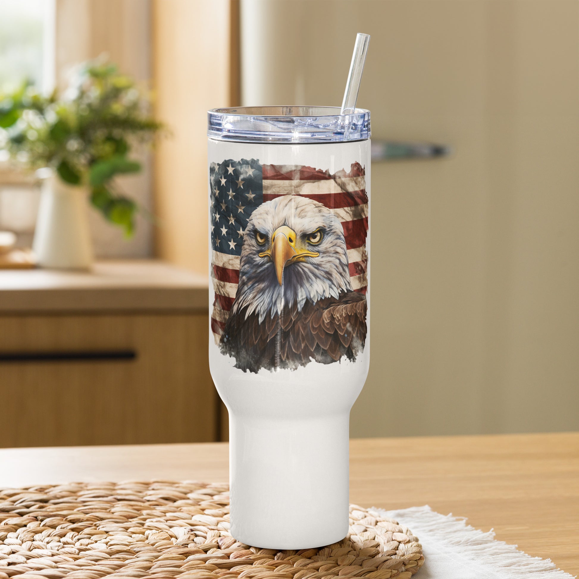 USA Flag Travel Mug