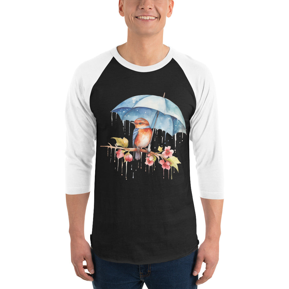 Baby Bird with Umbrella Raglan Shirt