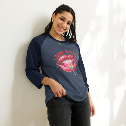 Sexy Lips Raglan Ladies Shirt