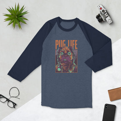 PUG LIFE Raglan baseball shirt