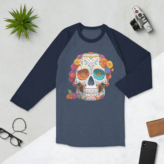 Sugar Skull Unisex Raglan Shirt