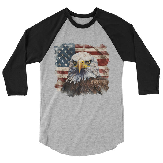  USA Flag Raglan Shirt