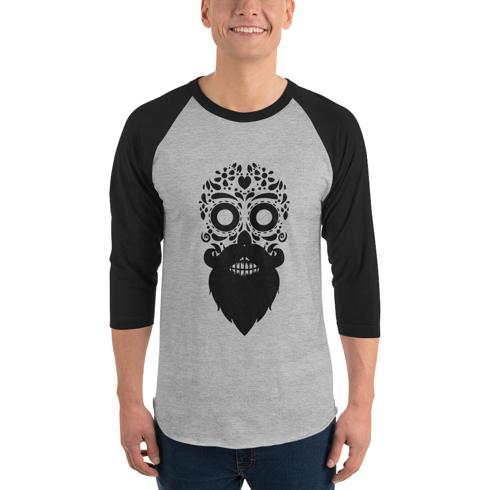 Bearded Sugar Skull Raglan Shirt