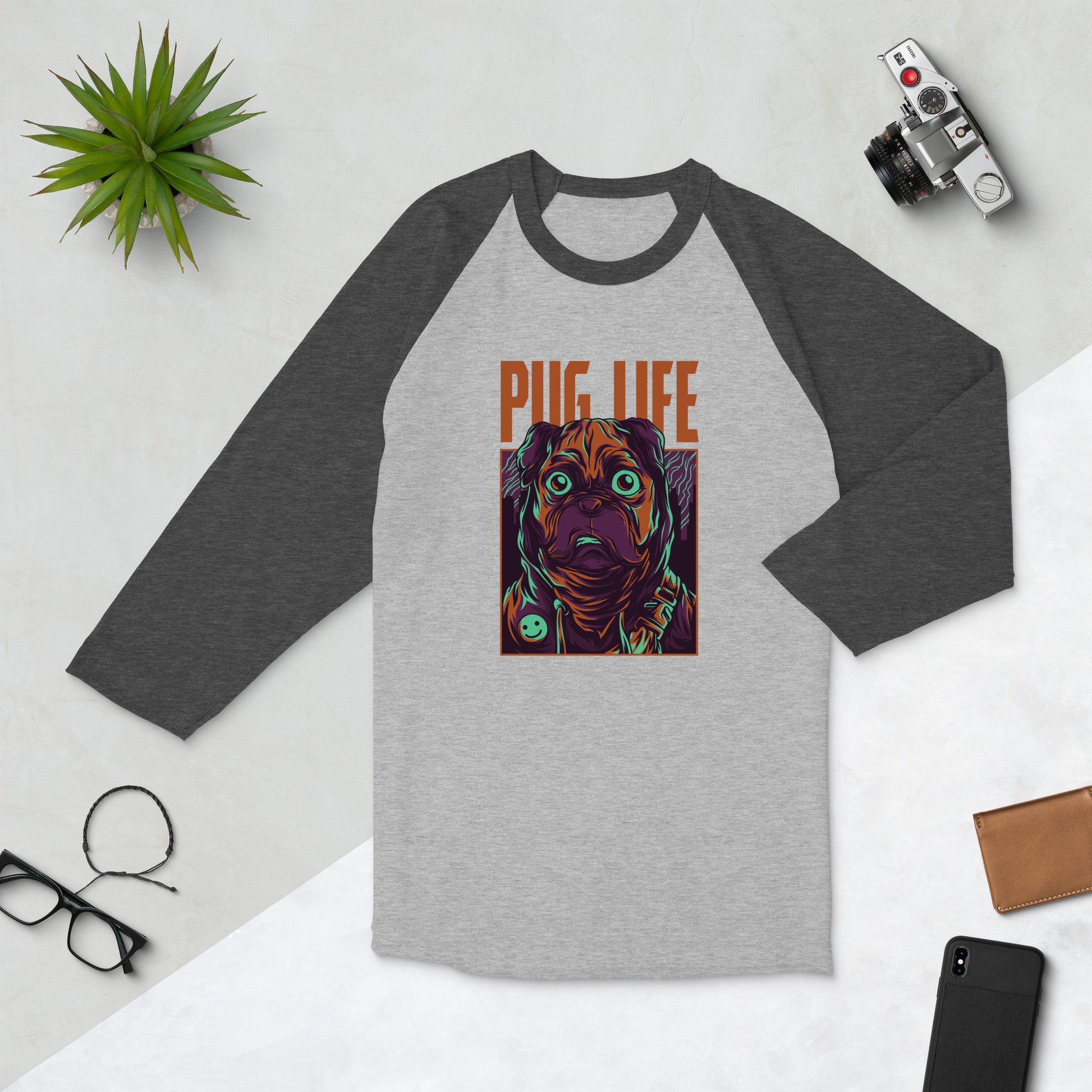 PUG LIFE Raglan t-shirt