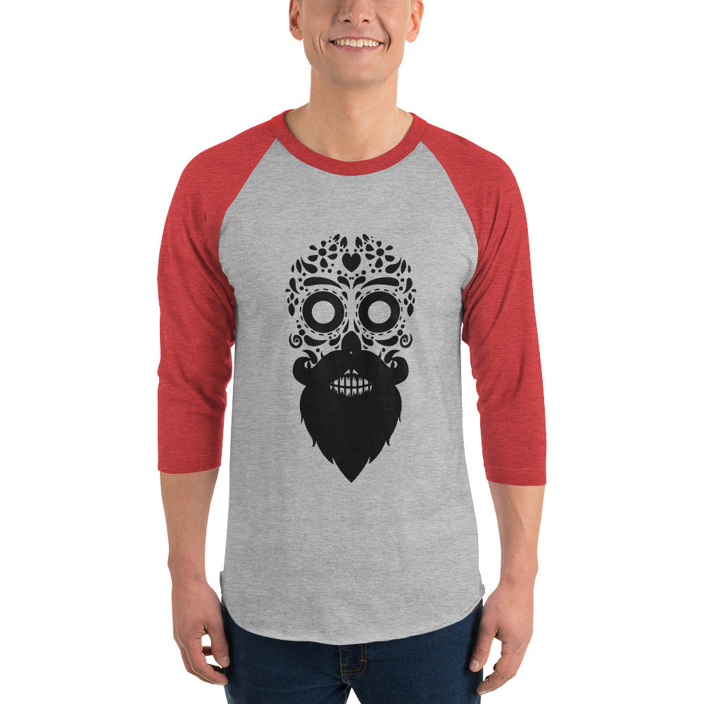 Bearded Sugar Skull baseball Shirt