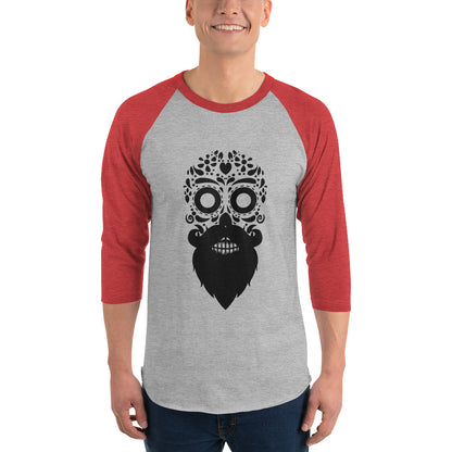 Bearded Sugar Skull baseball Shirt