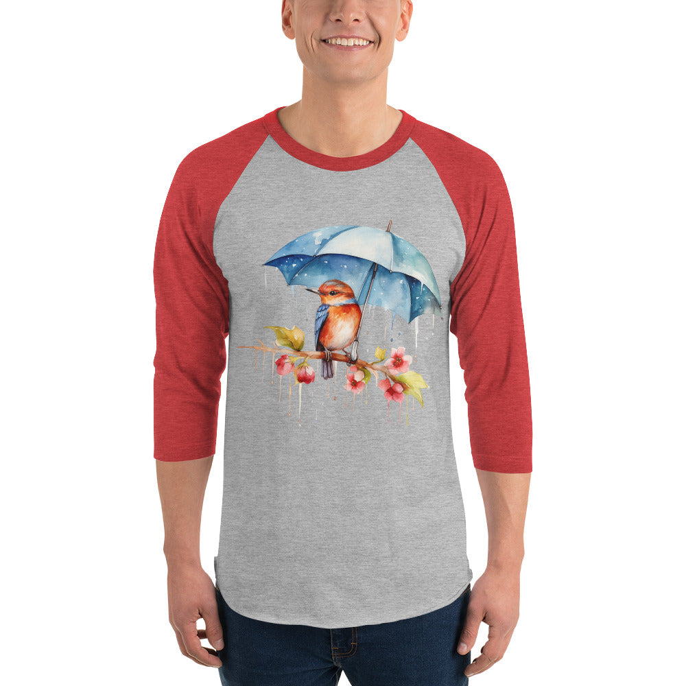 Baby Bird with Umbrella baseball Shirt