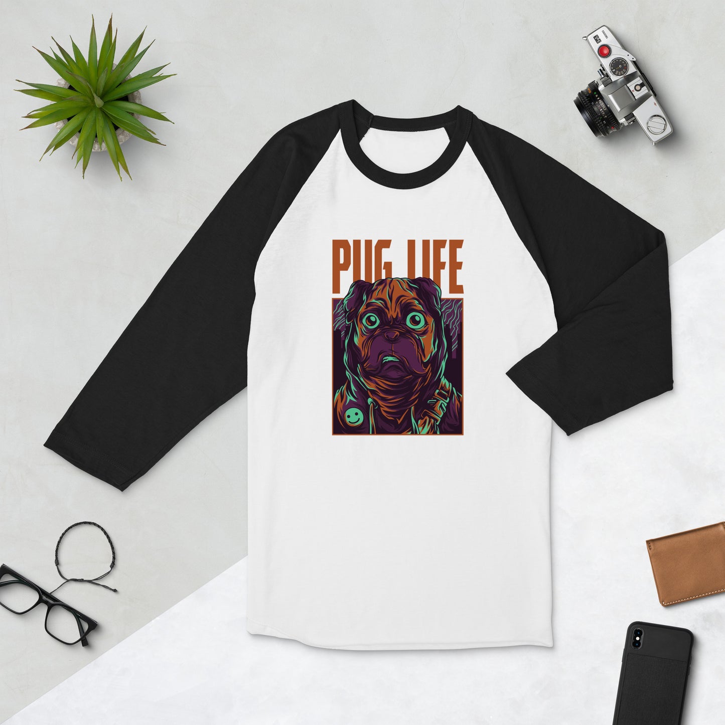 PUG LIFE Raglan tee shirt