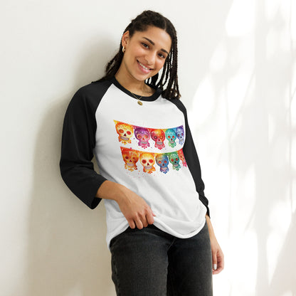 sugar skull baseball shirt