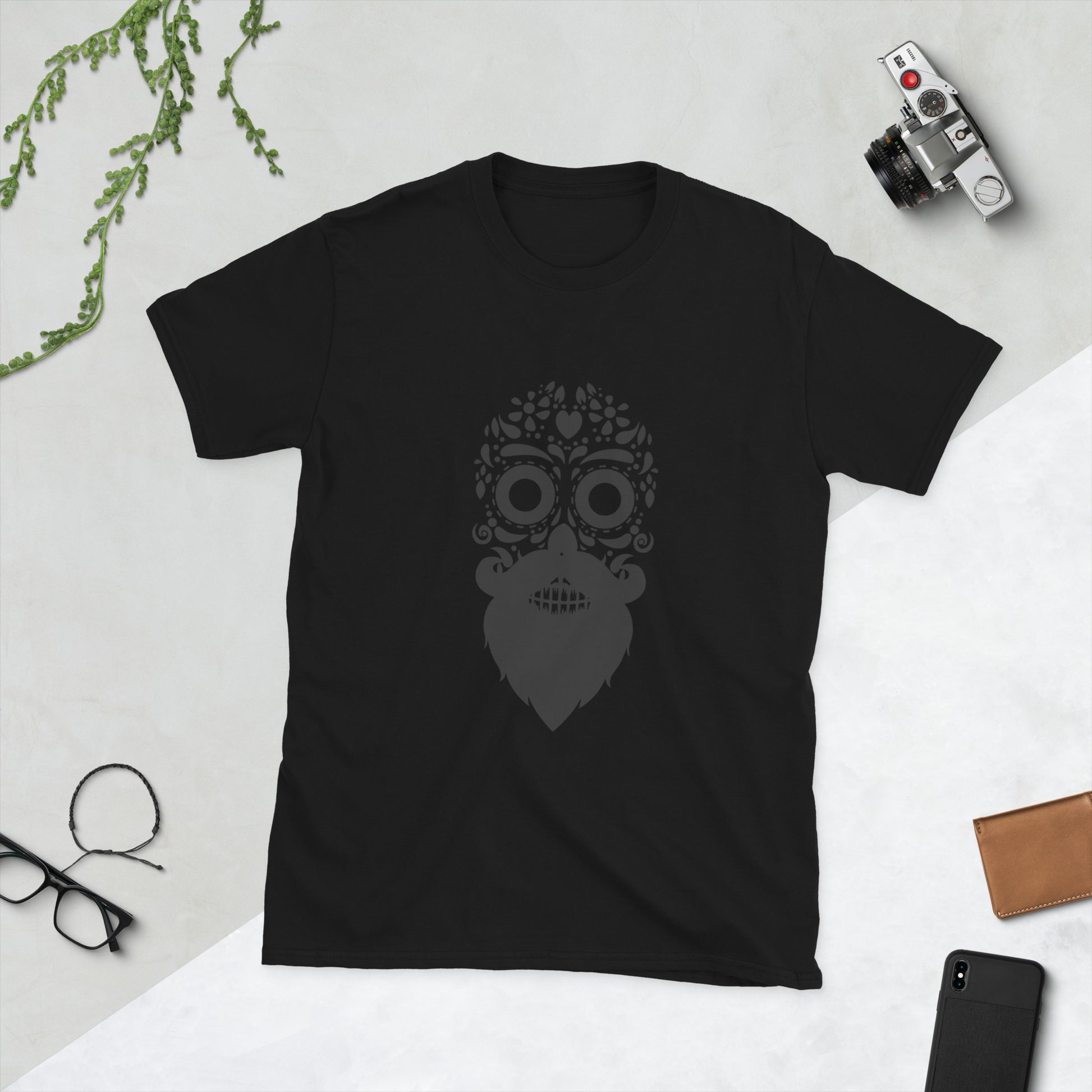 Bearded Sugar Skull Ladies Tee shirt