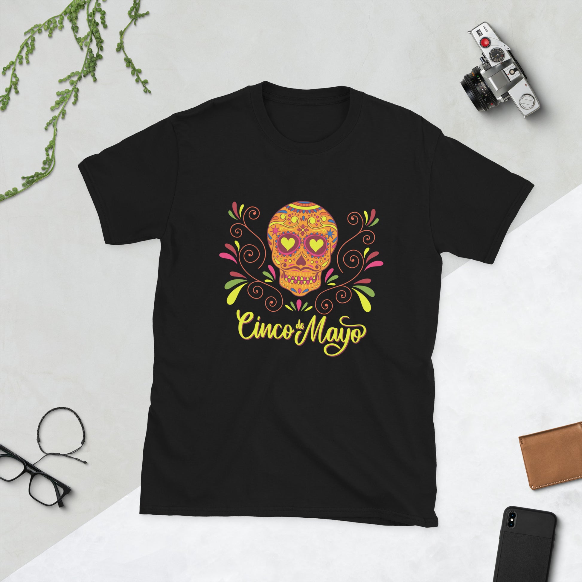 Cinco De Mayo Floral Sugar Skull women's T-Shirt