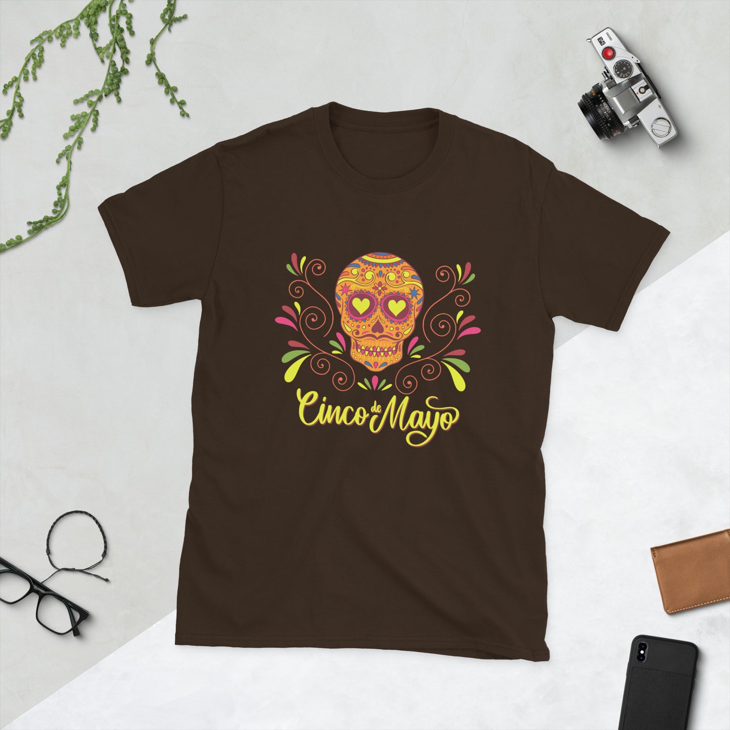 Cinco De Mayo Floral Sugar Skull Men's T-Shirt