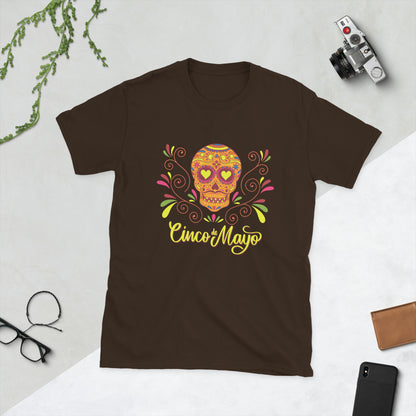 Cinco De Mayo Floral Sugar Skull Men's T-Shirt