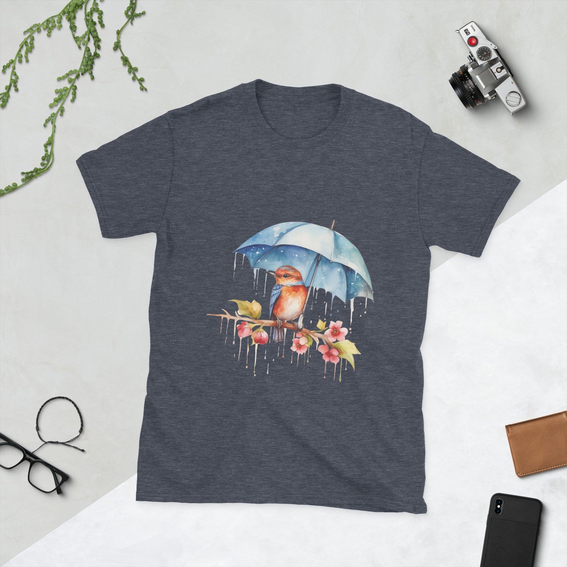 Bird in the Rain women's T-Shirt