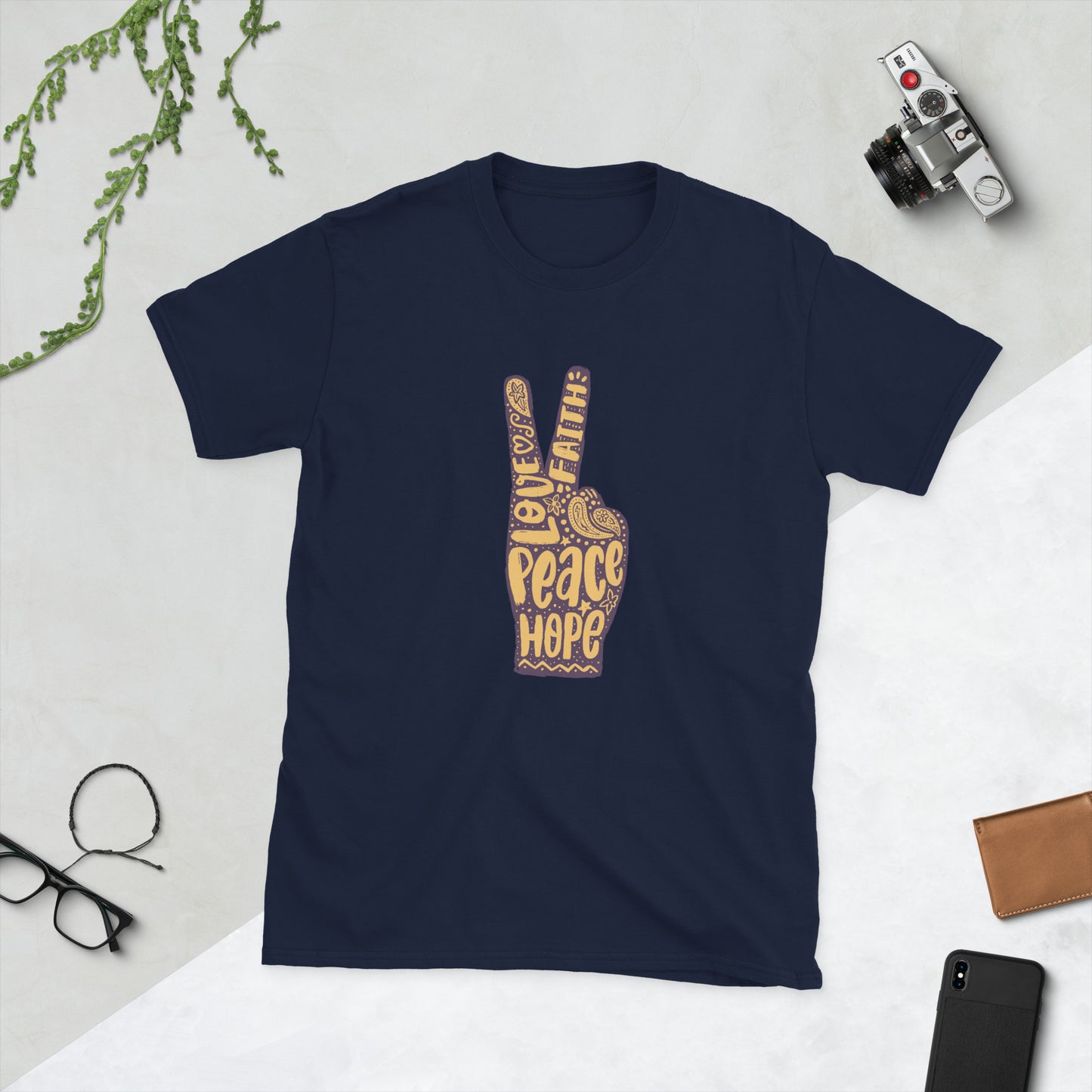 Love, Faith, Hope, Peace Sign Men's T-Shirt
