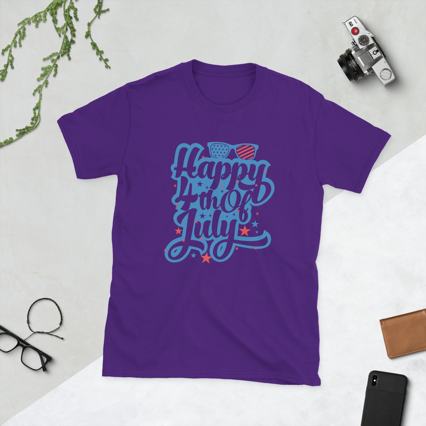 Happy 4th of July Ladies Tee Shirt