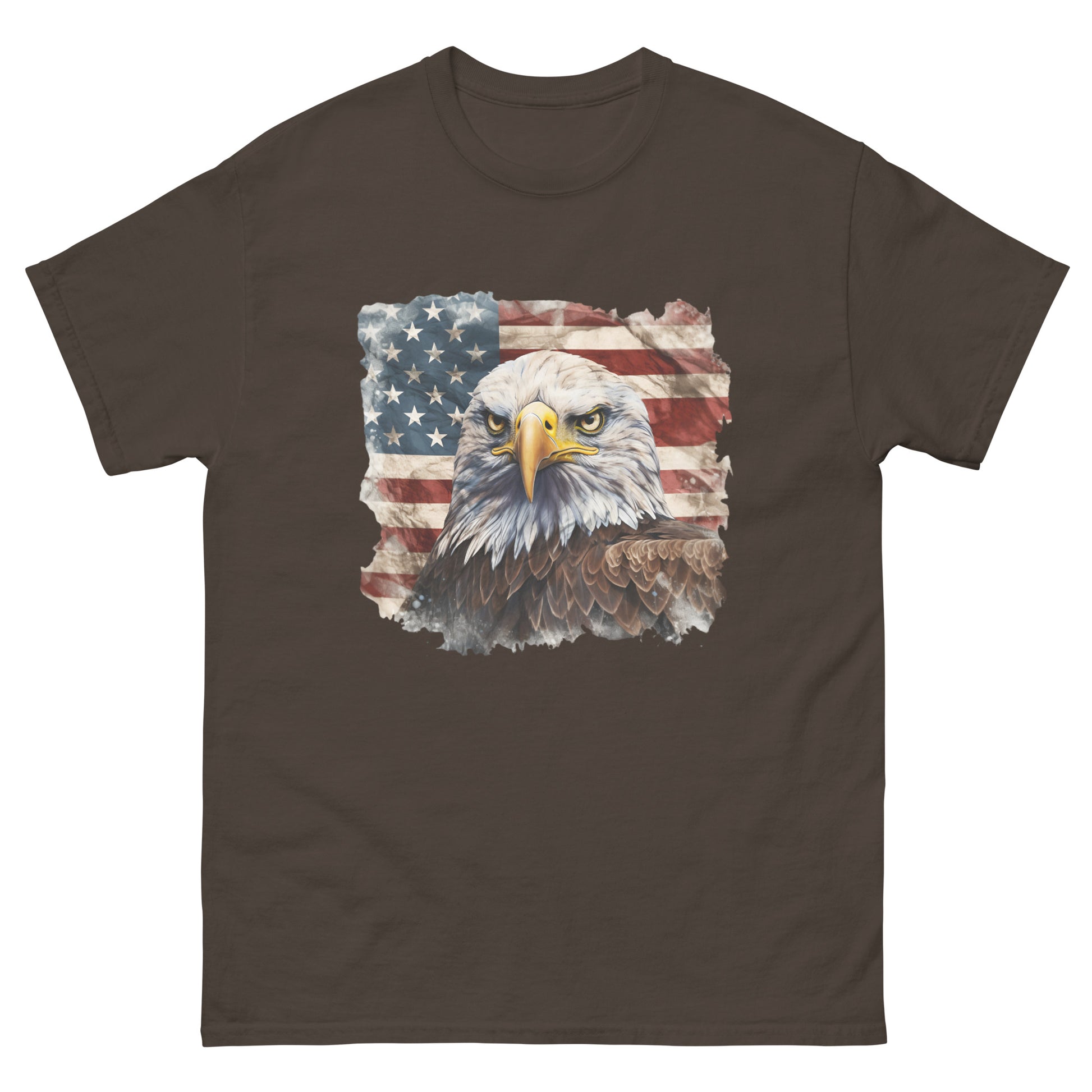 Bald Eagle & USA Flag Men's T-Shirt