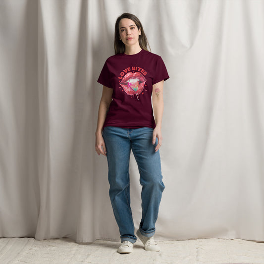 Love Bites Sexy Lips Ladies T-Shirt