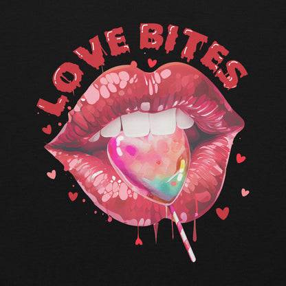 Love Bites Sexy Lips Ladies Hoodie