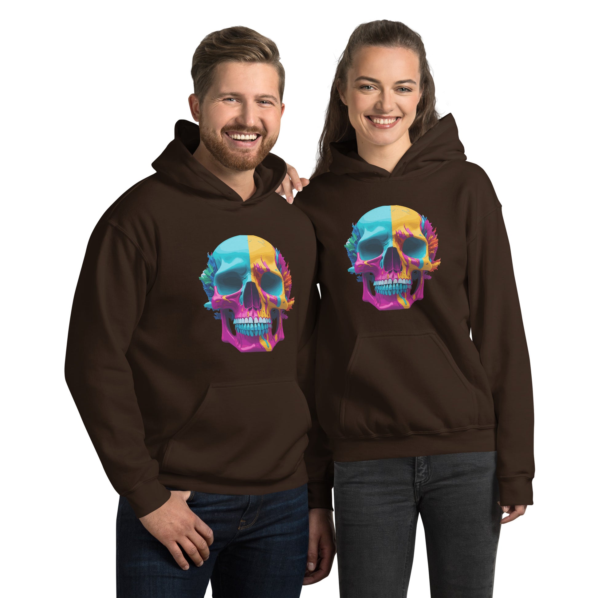 color skull hoodie