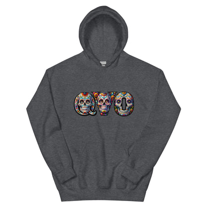 qvo sugar skull letters hoodie