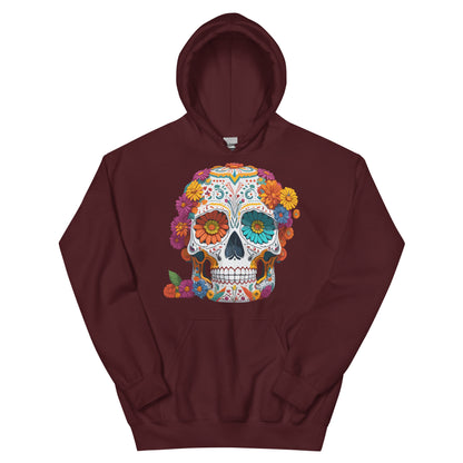 Mexican Skull Men's maroon Hoodie