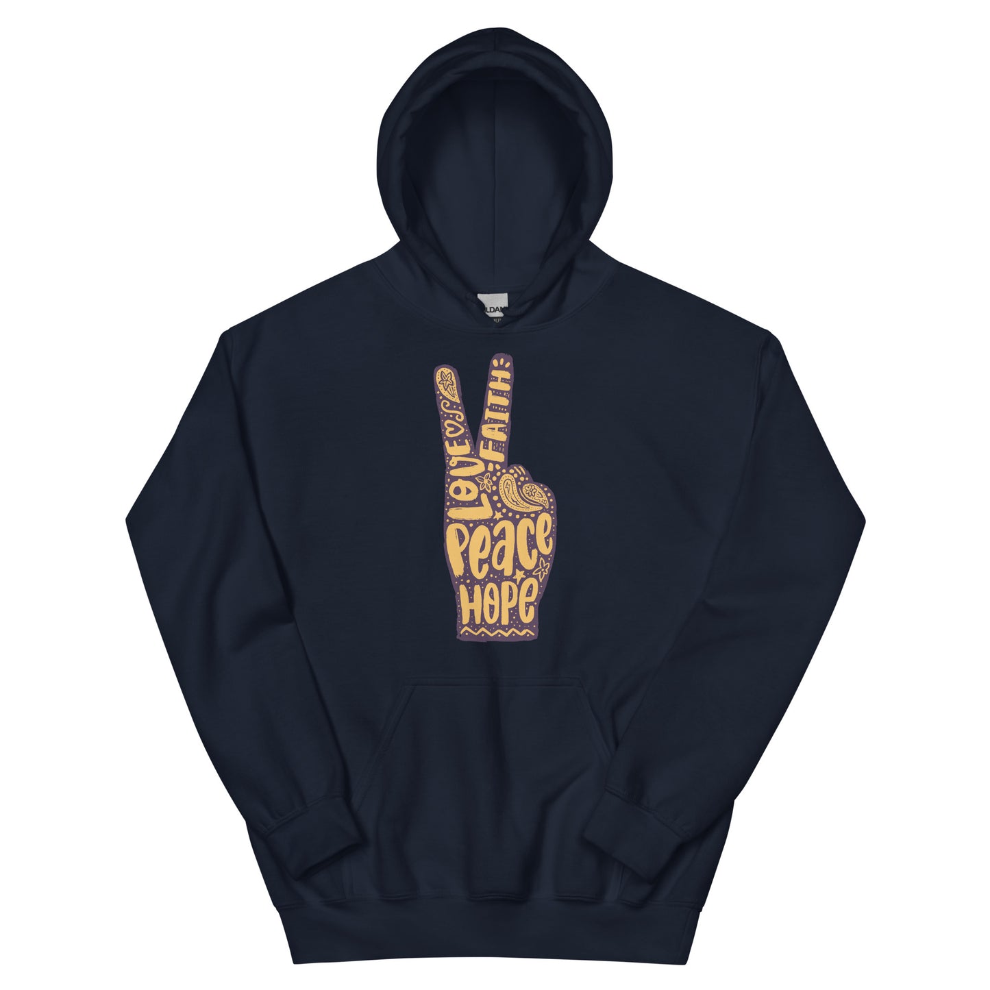 love faith hope men's hoodie
