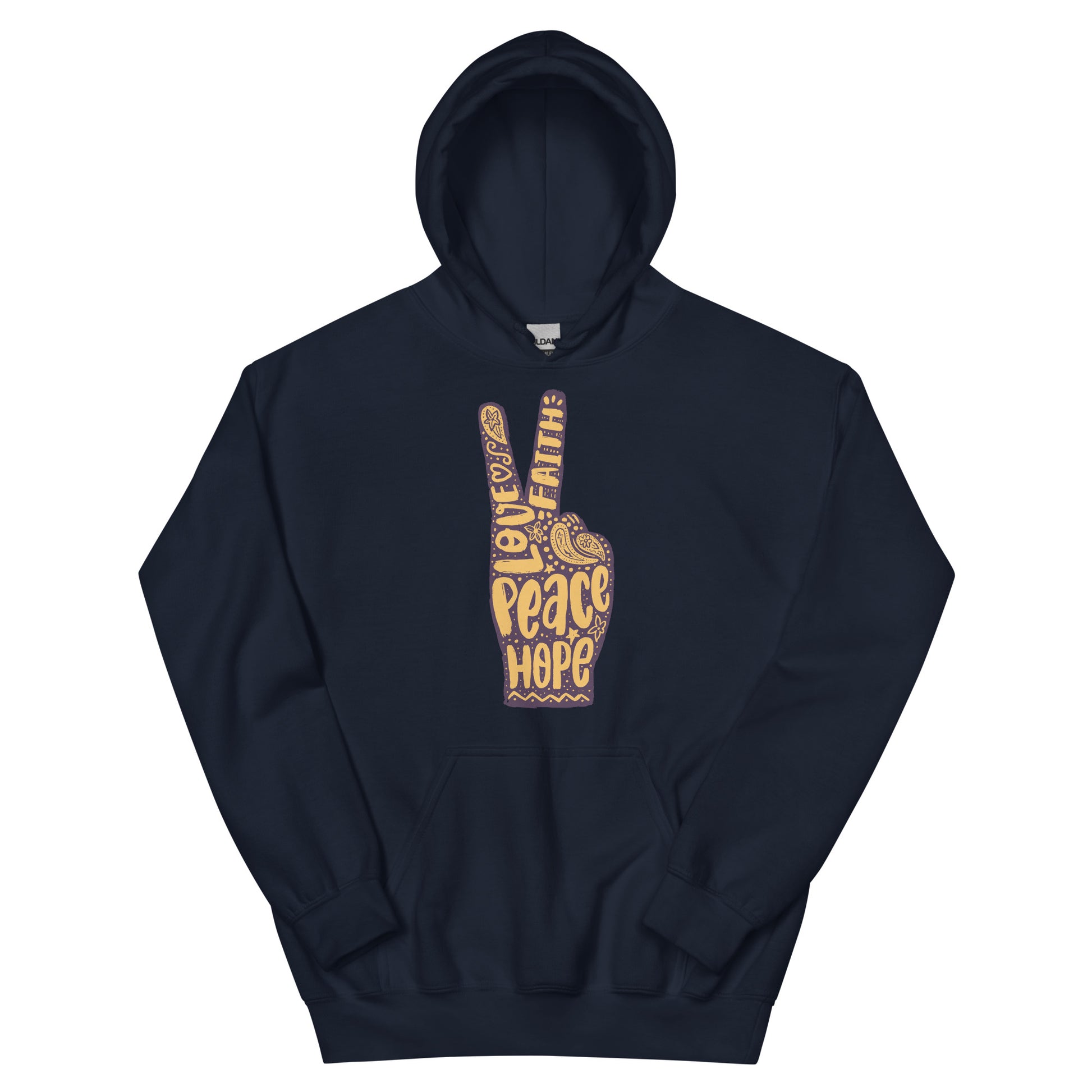love faith hope men's hoodie